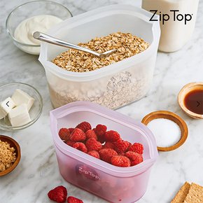 Zip Top 집탑 샐러드 과자 샌드위치 실리콘 밀폐 보관용기 [컵/디쉬/ 스낵백/샌드위치백/스낵컨테이너]