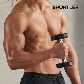 (공식)박스훼손 스포틀러 PEV 12각 덤벨 아령 6kg 웨이트 근력 홈트 운동 기구