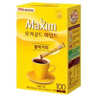  맥심 모카골드 블랙커피 커피만 100T