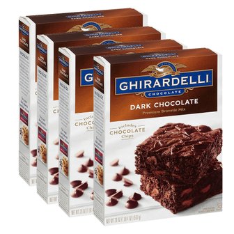 유아이홈 [해외직구] Ghirardelli 기라델리 다크 초콜릿 브라우니 믹스 567g 4팩