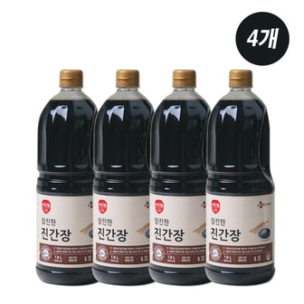  참진한 진간장 CJ 이츠웰 기본 프리미엄 간장 1.8L 4개