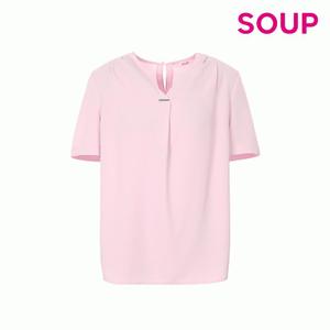 SOUP 브이넥 반팔 블라우스_SA5SS30SG