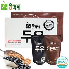 [총각네] 국산 검은콩 무가당 두유 20봉 + 아몬드유 20봉