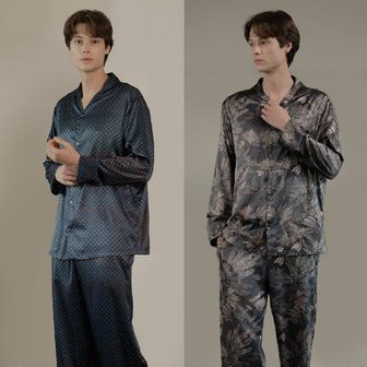 라페어 (초특가) 라페어 남성 새틴 파자마 2세트