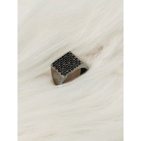[BLACK] SIGNET SERIES FLAT RING 1
