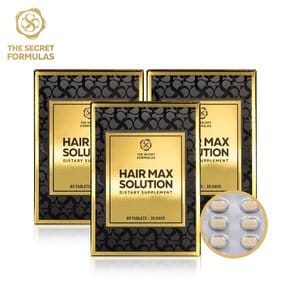 [직구][3통] 더시크릿포뮬러 비오틴6000 헤어 맥스 솔루션 (총3개월분) 맥주효모 콜라겐 비타민B