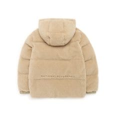 내셔널지오그래픽 K224UDW950 키즈 플리스 리버시블 숏 다운 점퍼 BEIGE