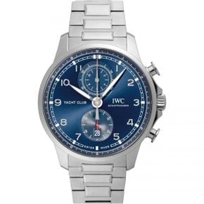 일본 iwc 시계 IWC Portugieser Yacht Club 크로노그래프 IW390701 Blue Dial 워치 Mens W210727