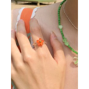 orange flower ring