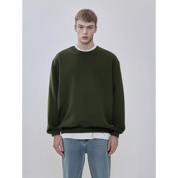 남성 모크넥 기본 스웨터 (KHAKI) (HAALK3A)