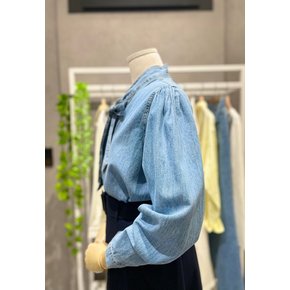리본타이 데님 블라우스 NK1BL101