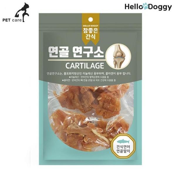 헬로도기 참좋은간식 연골연구소 100g (건식 연어 연골말이)(1)