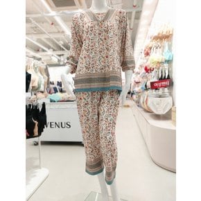 [부산점] [비너스]폴리스판 꽃보더나염 홈웨어세트(VEP2728S )