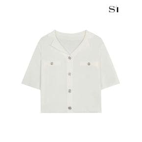 오픈카라 5부 니트 가디건 아이보리 SGCCE2921_P383905259