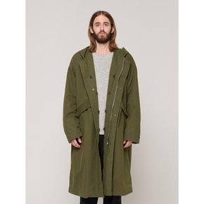 FISHTAIL LONG PARKA HOOD  (KHAKI)