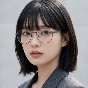 안경테 L2510A 021 티타늄 다크그레이 라운드 메탈 여자 남자