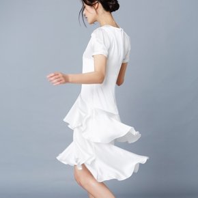 [클레어드룬] SILK RUFFLE DRESS