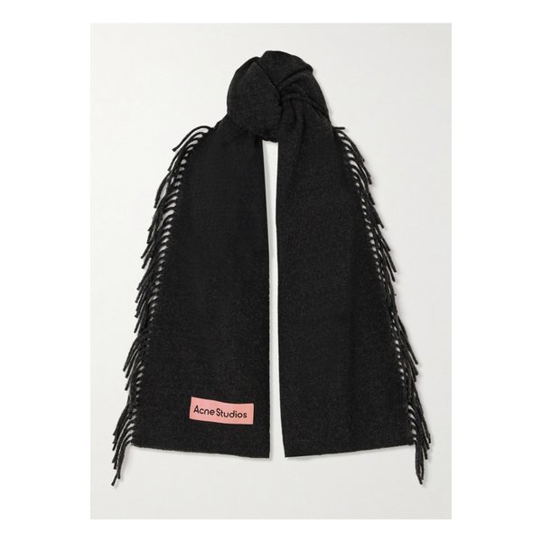 프린지 울 스카프 블랙 1647597350169096