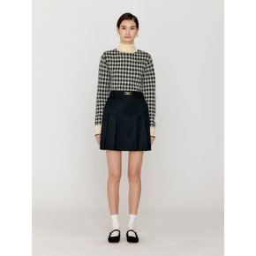 VINKY Gingham Check Knit Pullover - Black/Ivory