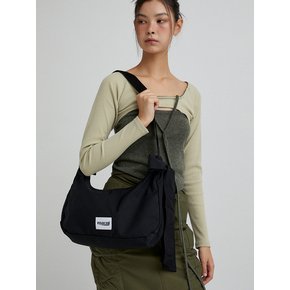 RIBBON CRESCENT CROSS BAG_BLACK