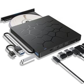 7in1 USB 3.0 A C타입 외장 D CD DVD롬 레코더 ED02