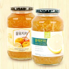 [자연을마시다] 꿀유자차1kg+꿀레몬차1kg