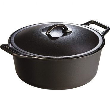  영국 롯지 무쇠냄비 LODGE 6.62 Litre / 7 Quart Pre-Seasoned Cast Iron Dutch Oven 블랙 17738