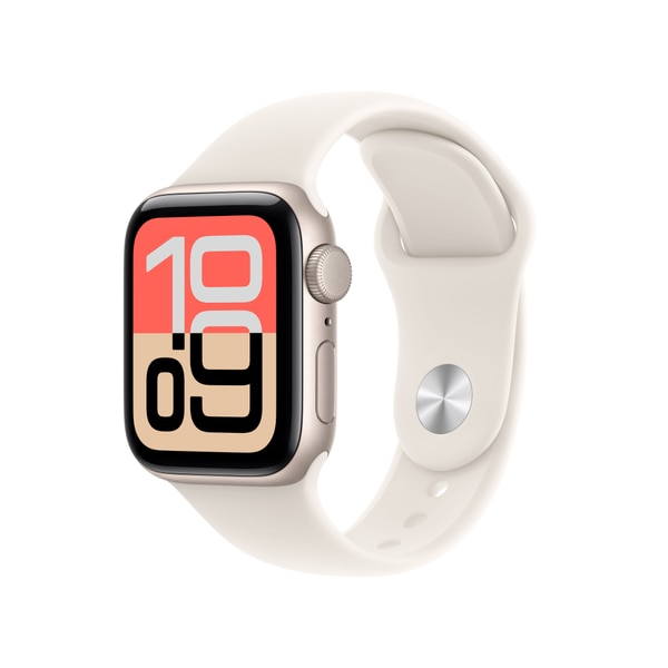 (2차) 애플워치 SE 3 GPS 40mm 스타라이트 알루미늄, 스타라이트 스포츠 밴드 (SM) MEH34KH/A
