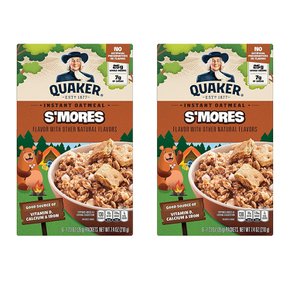 [해외직구]퀘이커 키즈 스모어 오트밀 시리얼 210g 2팩 Quaker Kids Smores 7.4oz