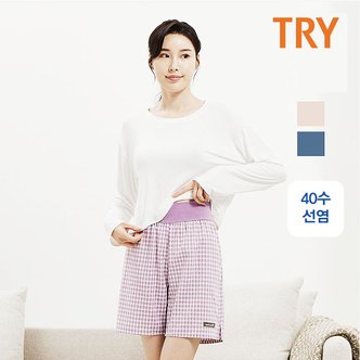 365buy TRY 여성 하나만 선염 트렁크 5부 파자마 2중중택1