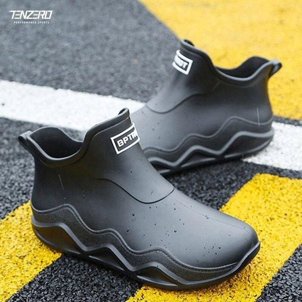 텐제로 남녀공용 웨이브라인 2컬러 단목 레인부츠 2컬러 장화 방수장화 작업화