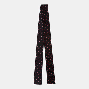 리끌로우 DOT SILK LONG SCARF BLACK 스카프