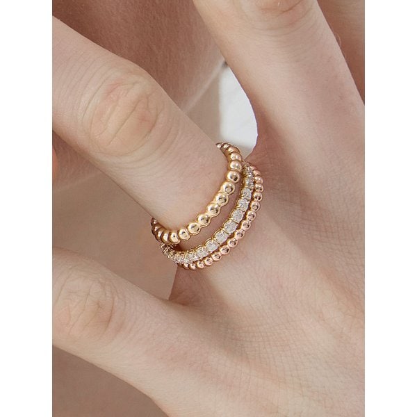 14K 버블리 볼 반지 (2mm/2.5mm/3mm)