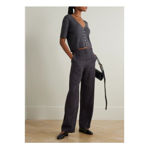 데이지 스튜디오 골지 코튼 캐시미어 혼방 가디건 차콜 1647597359857585