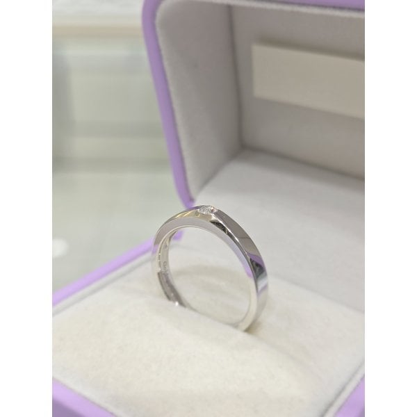 [파주점] 노블2(남)1C 다이아몬드(1부) 남자반지/커플링/웨딩밴드 WG 18k 211300006