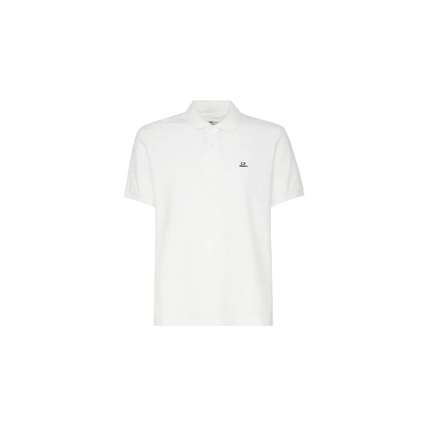 [CP 컴퍼니] 25FW 로고 패치 폴로 티셔츠 화이트 RCCMPL721A 005263W 103