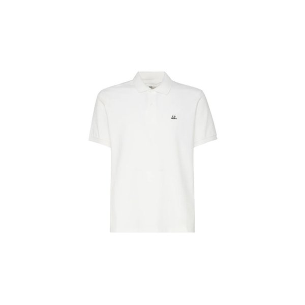 [CP 컴퍼니] 25FW 로고 패치 폴로 티셔츠 화이트 RCCMPL721A 005263W 103