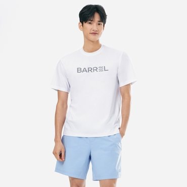 배럴 맨 에센셜 릴렉스핏 반팔 래쉬가드 화이트 (B5SMWRG103WHT)
