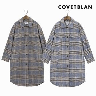 코벳블랑 COVETBLAN  여성 체크롱셔켓V196MCT110W