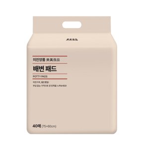 미진양품 강아지 절약형 배변패드 대형 40매 75cmx60cm 4팩 강아지패드 애견패드