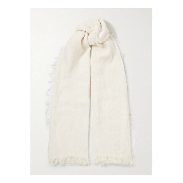 자수 프레이 리넨 혼방 스카프 에크루 1647597357658955