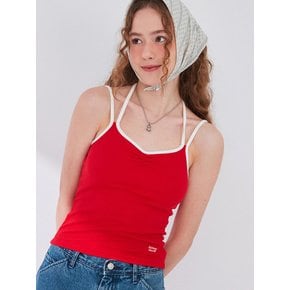 Double Strap Sleeveless Top_RED