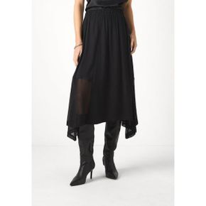 4754092 DKNY HEM MIX MEDIA SILKY SKIRT - A-line skirt black