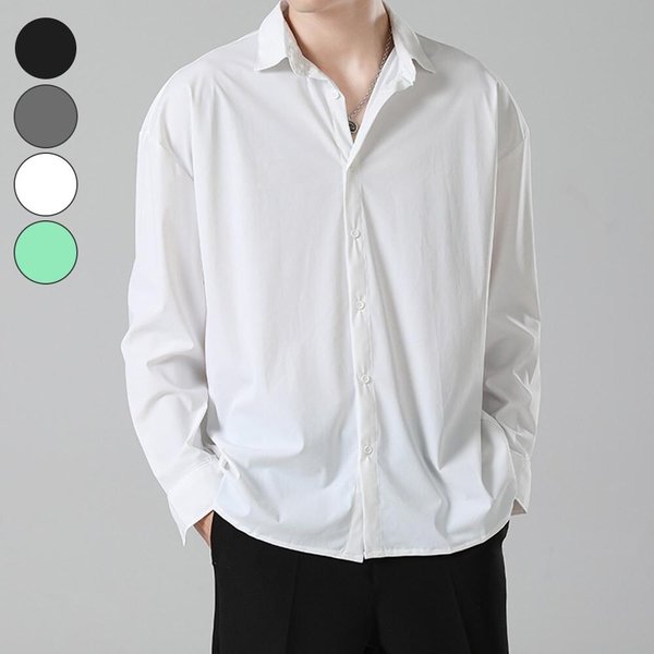 남자 오버핏 캐주얼 기본 드레스 와이셔츠 DMES-SHA-STS14177751