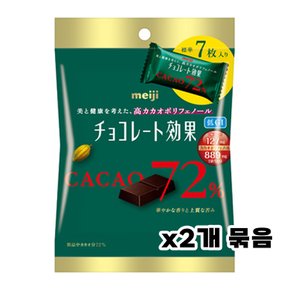 메이지 초콜릿 효과 카카오 72% 스몰팩 35g x2개 묶음