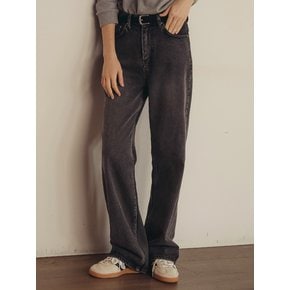 All brush washing denim pants_Vintage black