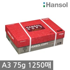 한솔 A3 복사용지(A3용지) 75g 1250매 1BOX/