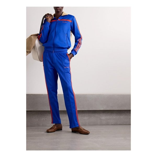 웨일스 보너 자수 스트라이프  저지 트랙 팬츠 블루 1647597333896474