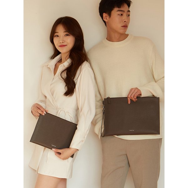 테일러 가죽 클러치백 T61001 브라운  3사이즈 6컬러