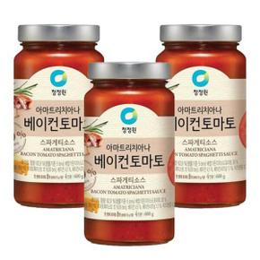 청정원 베이컨토마토 스파게티 소스 600g x 3개